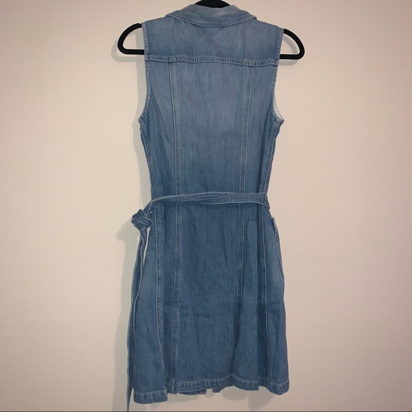 7 For All Mankind Denim Jean Zipper Dress Size M - Picture 2 of 8